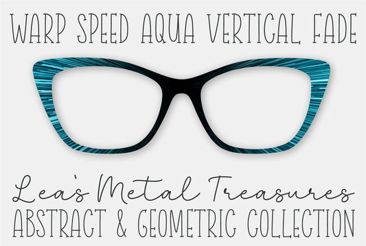 WARP SPEED AQUA VERTICAL FADE Eyewear Frame Toppers