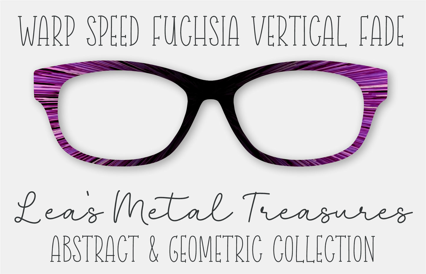 WARP SPEED FUCHSIA VERTICAL FADE Eyewear Frame Toppers