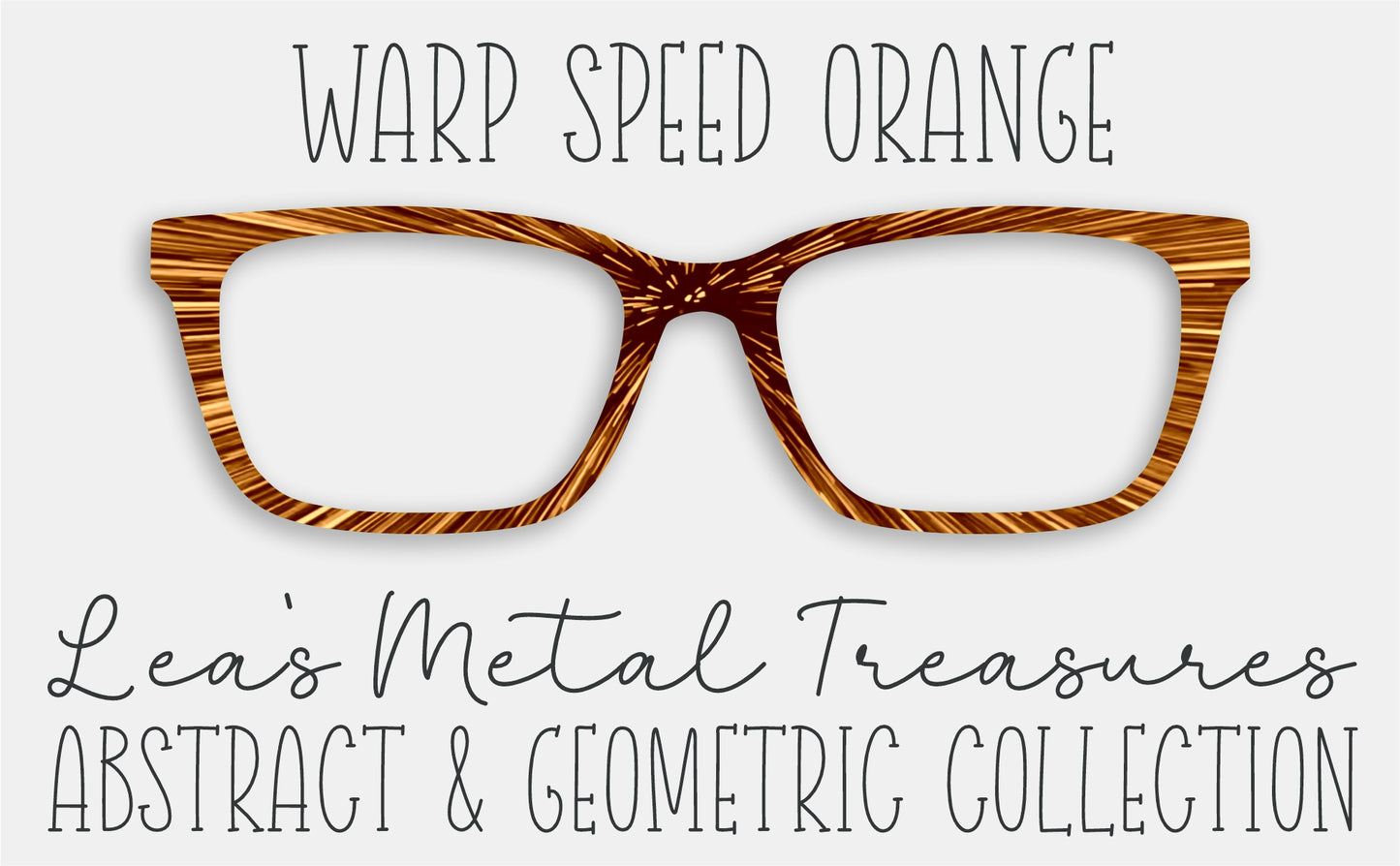 WARP SPEED ORANGE Eyewear Frame Toppers