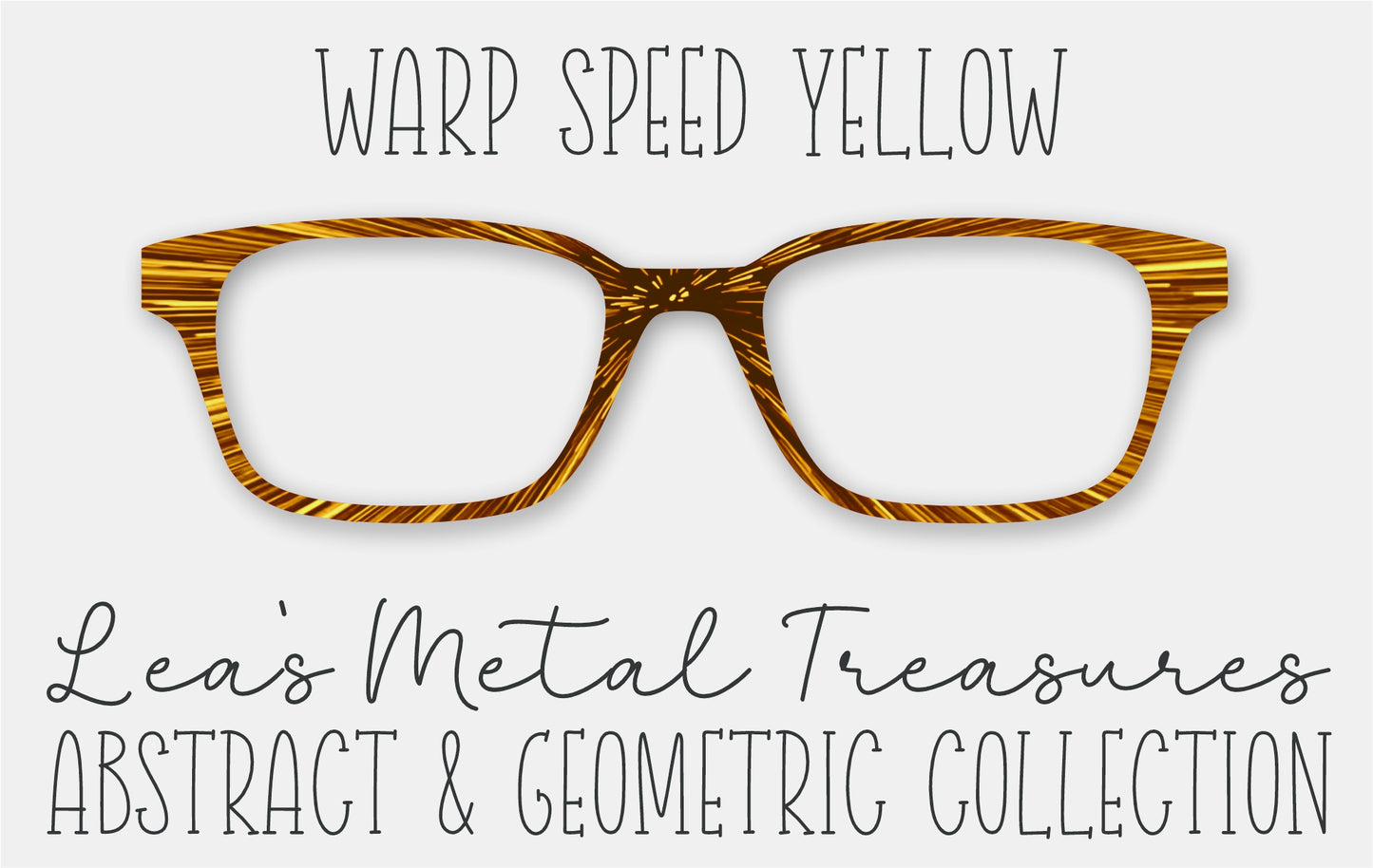 WARP SPEED YELLOW Eyewear Frame Toppers