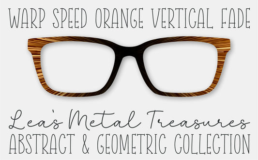 WARP SPEED ORANGE VERTICAL FADE Eyewear Frame Toppers