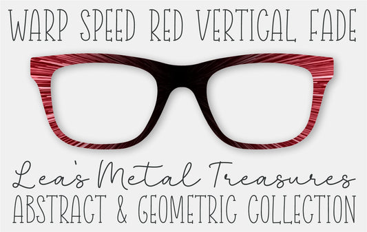 WARP SPEED RED VERTICAL FADE Eyewear Frame Toppers