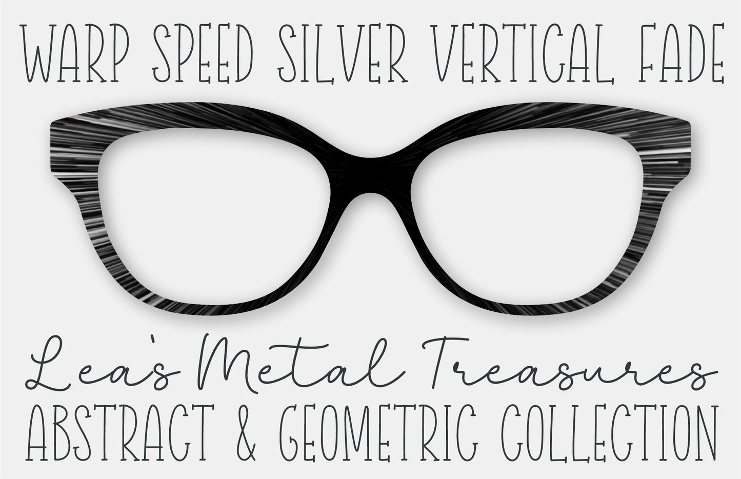 WARP SPEED SILVER VERTICAL FADE Eyewear Frame Toppers