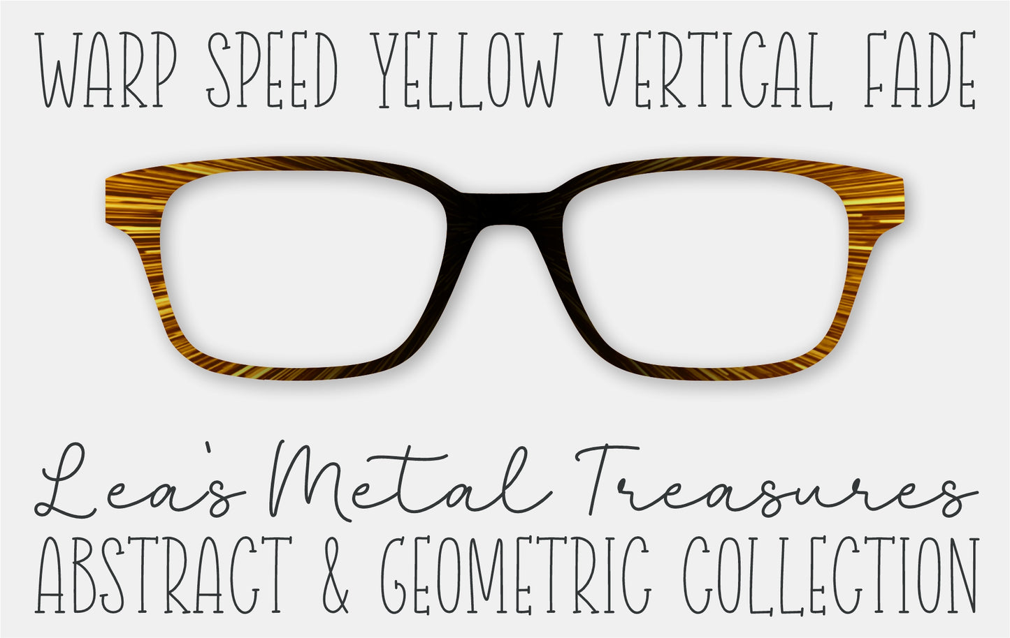 WARP SPEED YELLOW VERTICAL FADE Eyewear Frame Toppers