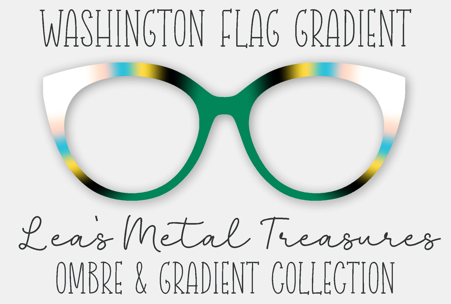 Washington Flag Gradient Eyewear Frame Toppers