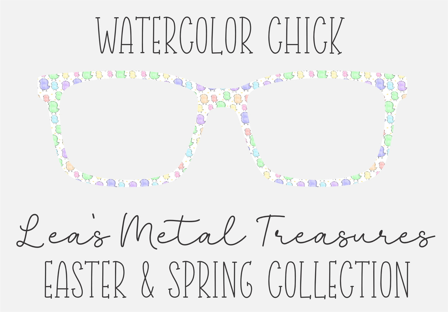 WATERCOLOR CHICK Eyewear Frame Toppers COMES WITH MAGNETS