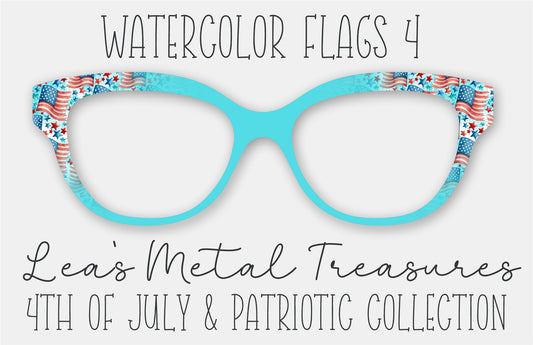 READY TO SHIP • Watercolor Flags 4 Eyewear Frame Toppers
