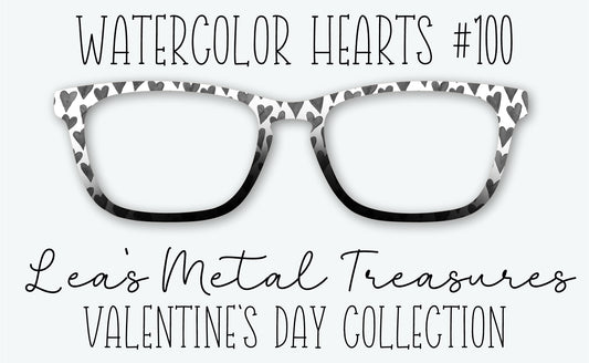 Watercolor Hearts #100 Eyewear Frame Toppers • DECEMBER 2025 TOPPER OF THE MONTH
