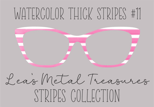WATERCOLOR THICK STRIPES #11 Eyewear Frame Toppers COMES WITH MAGNETS