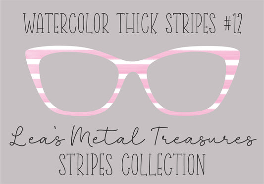 WATERCOLOR THICK STRIPES #12 Eyewear Frame Toppers COMES WITH MAGNETS