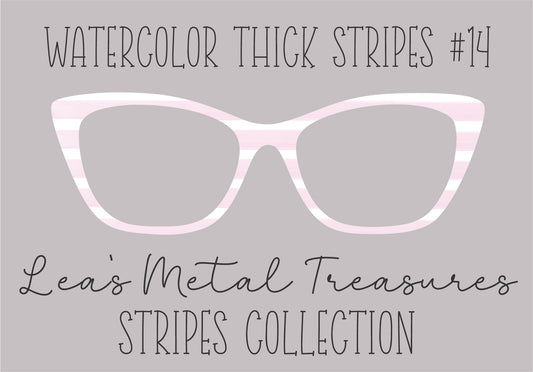 WATERCOLOR THICK STRIPES #14 Eyewear Frame Toppers COMES WITH MAGNETS