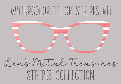 WATERCOLOR THICK STRIPES #15 Eyewear Frame Toppers COMES WITH MAGNETS