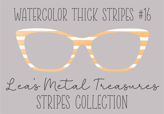 WATERCOLOR THICK STRIPES #16 Eyewear Frame Toppers COMES WITH MAGNETS