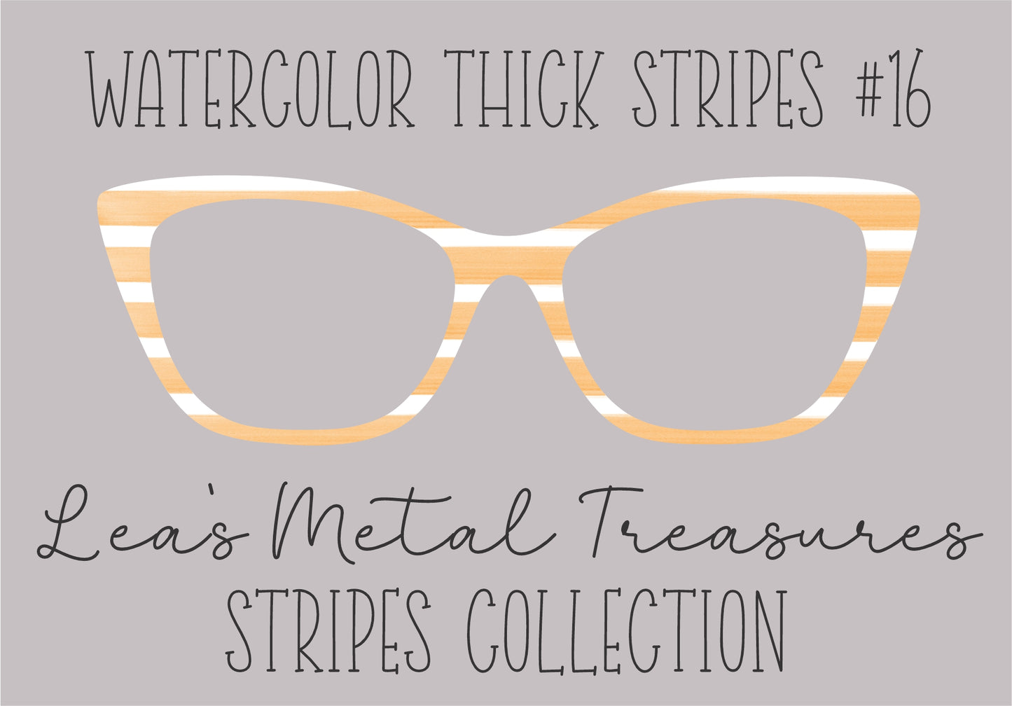 WATERCOLOR THICK STRIPES #16 Eyewear Frame Toppers COMES WITH MAGNETS