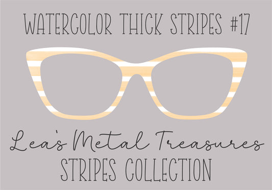 WATERCOLOR THICK STRIPES #17 Eyewear Frame Toppers COMES WITH MAGNETS