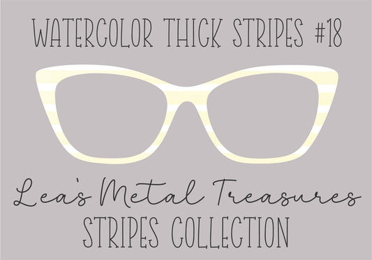 WATERCOLOR THICK STRIPES #18 Eyewear Frame Toppers COMES WITH MAGNETS