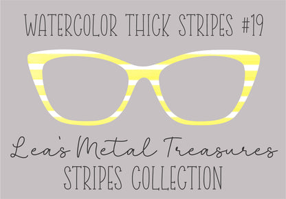 WATERCOLOR THICK STRIPES #19 Eyewear Frame Toppers COMES WITH MAGNETS