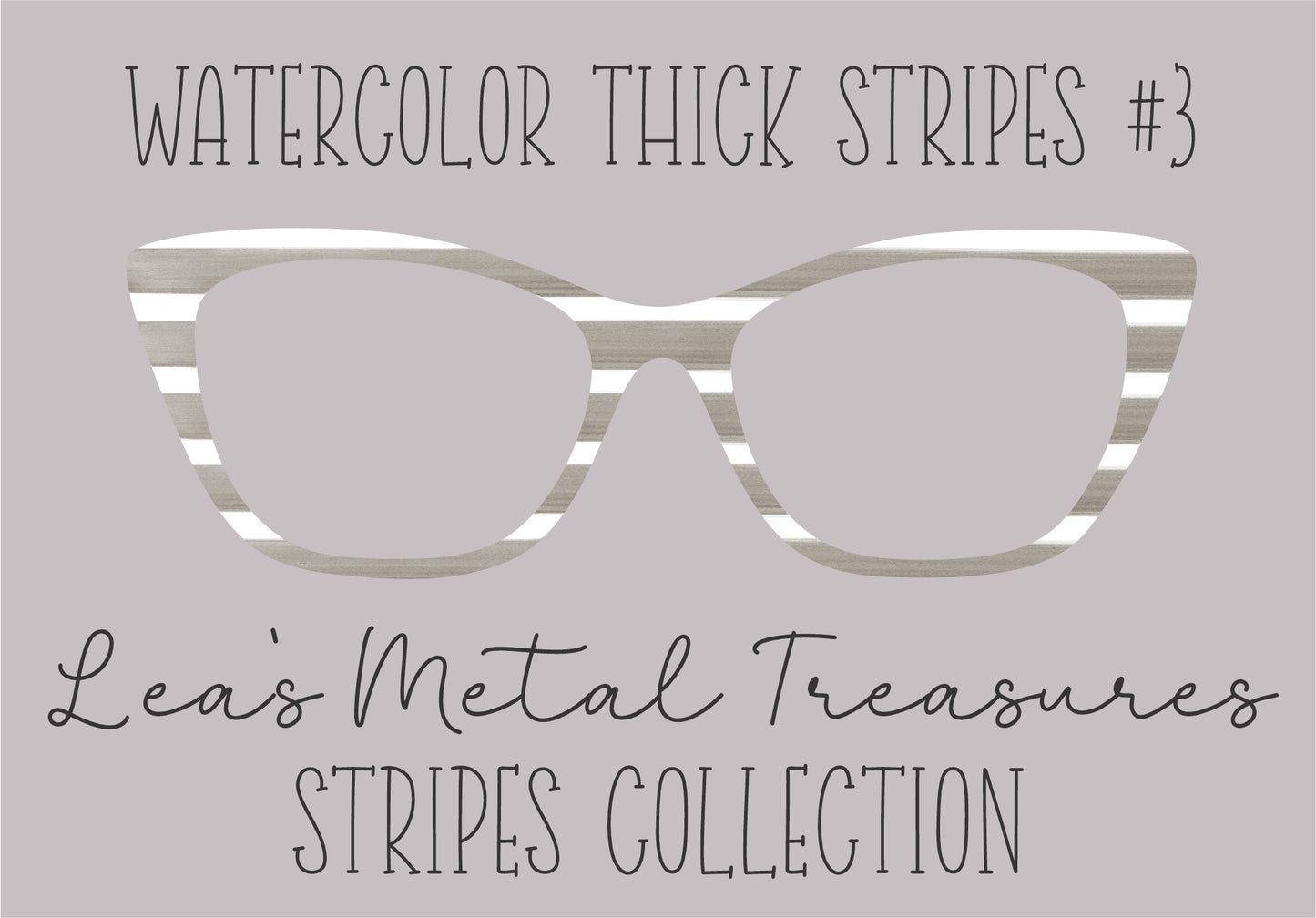 WATERCOLOR THICK STRIPES #3 Eyewear Frame Toppers COMES WITH MAGNETS