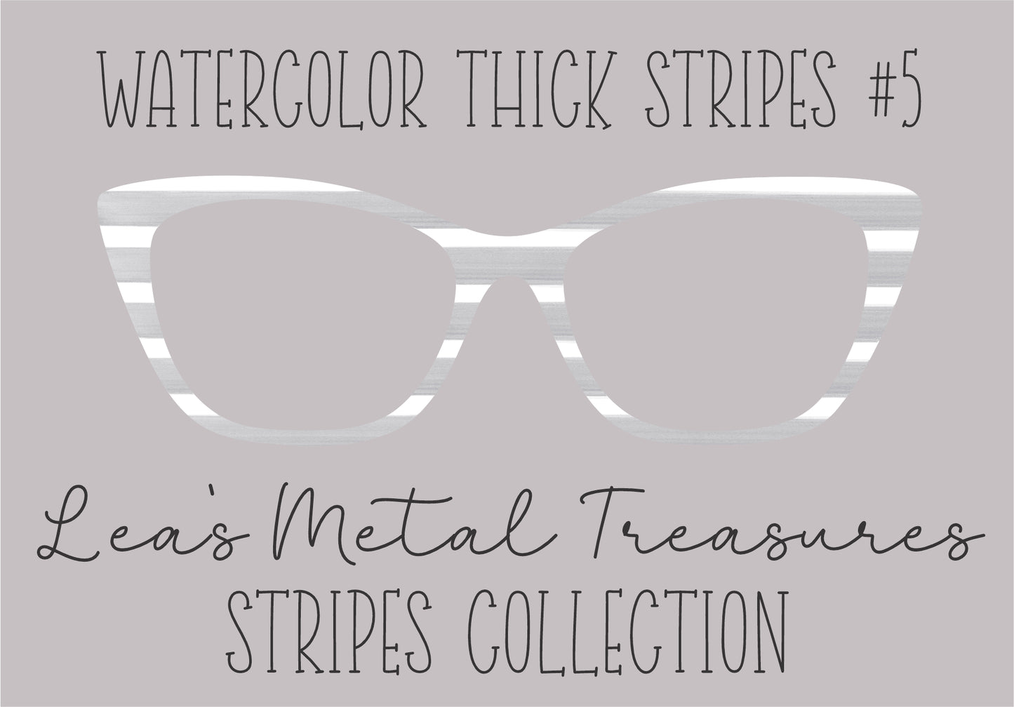WATERCOLOR THICK STRIPES #5 Eyewear Frame Toppers COMES WITH MAGNETS