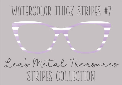 WATERCOLOR THICK STRIPES #7 Eyewear Frame Toppers COMES WITH MAGNETS