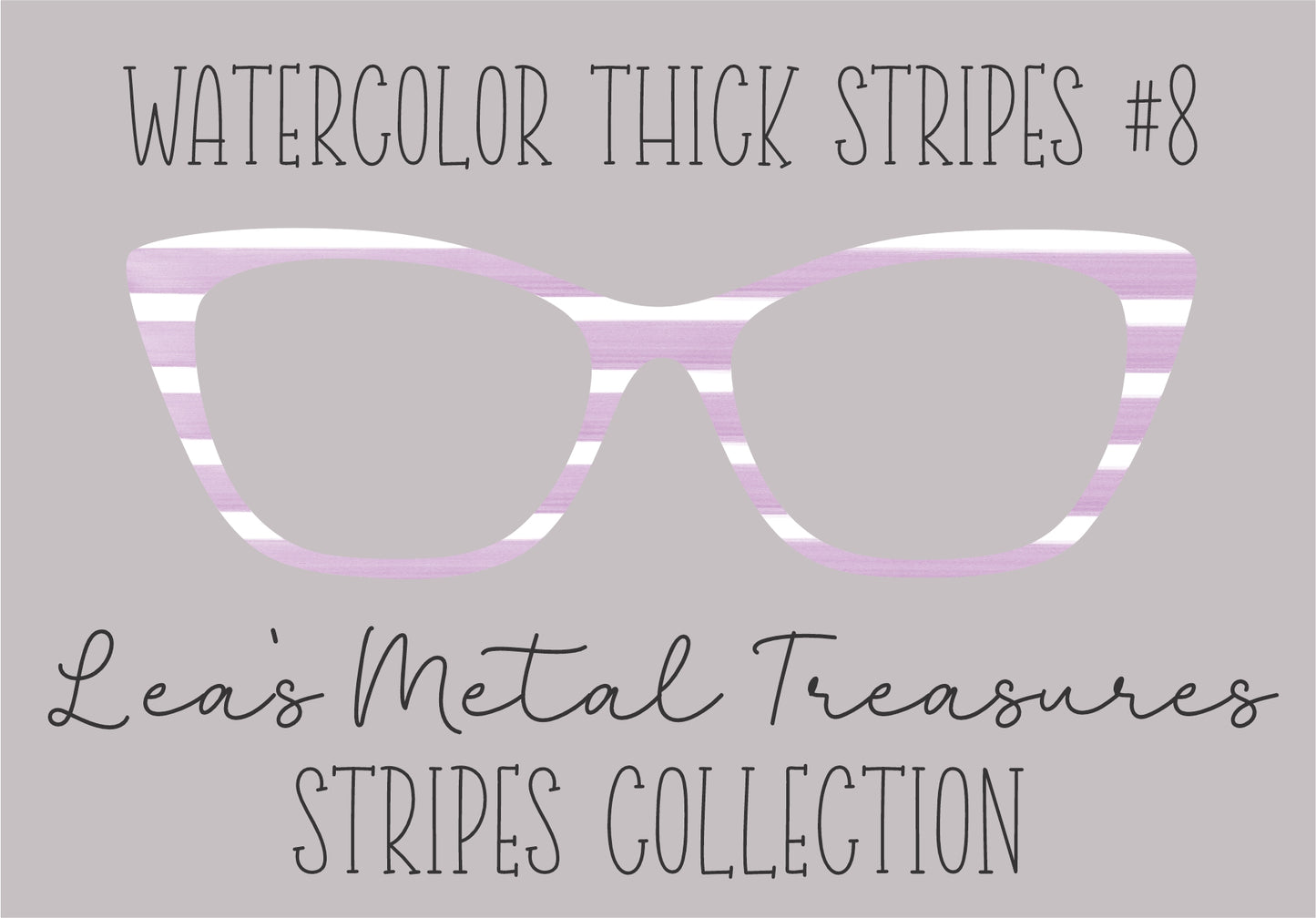 WATERCOLOR THICK STRIPES #8 Eyewear Frame Toppers COMES WITH MAGNETS