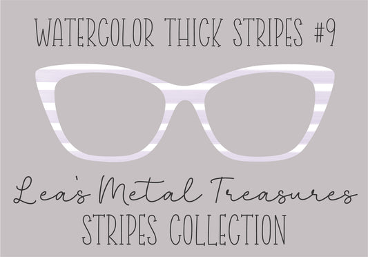 WATERCOLOR THICK STRIPES #9 Eyewear Frame Toppers COMES WITH MAGNETS