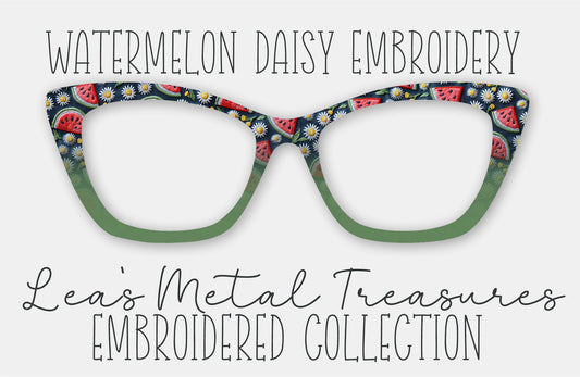 Watermelon Daisy Embrodiery • Magnetic Eyeglasses Toppers