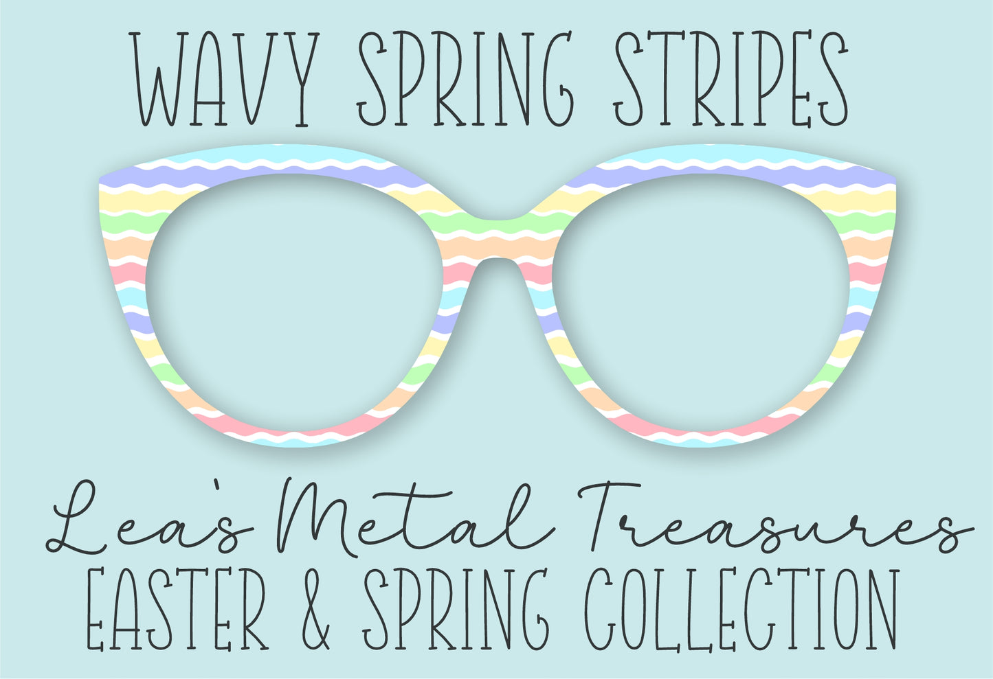 Wavy Spring Stripes • Ready to Ship Easter • Magnetic Eyeglasses Toppers