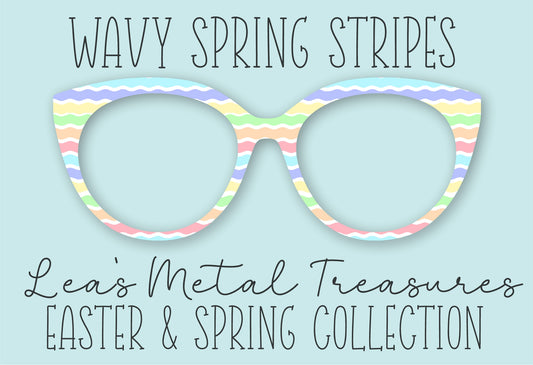 Wavy Spring Stripes • Ready to Ship Easter • Magnetic Eyeglasses Toppers