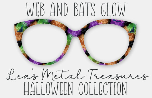 Web and Bats Glow • Magnetic Eyewear Frame Toppers - September 25 Topper of the Month