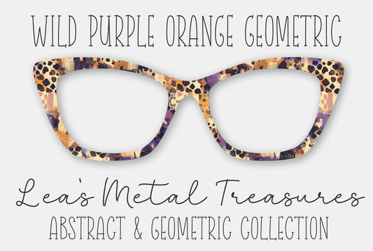 Wild Purple and Orange Geometric Eyewear Frame Toppers COMES WITH MAGNETS