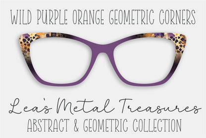 Wild Purple and Orange Geometric Corners Eyewear Frame Toppers COMES WITH MAGNETS