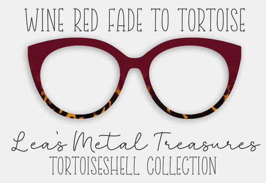 Wine Red Fade to Tortoise Eyewear Frame Toppers