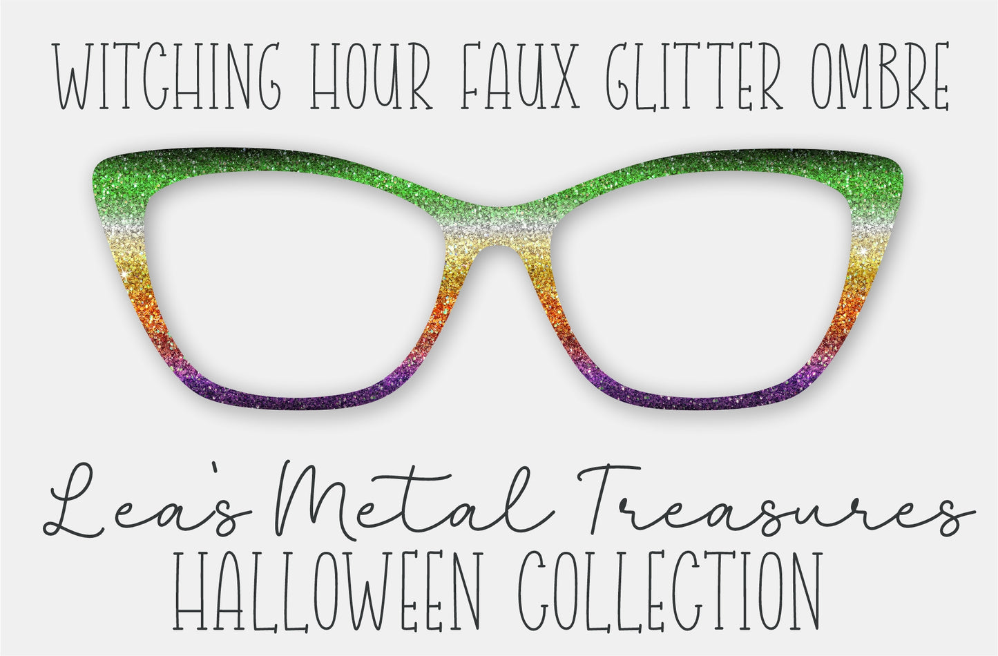 Witching Hour Faux Glitter Eyewear Frame Toppers