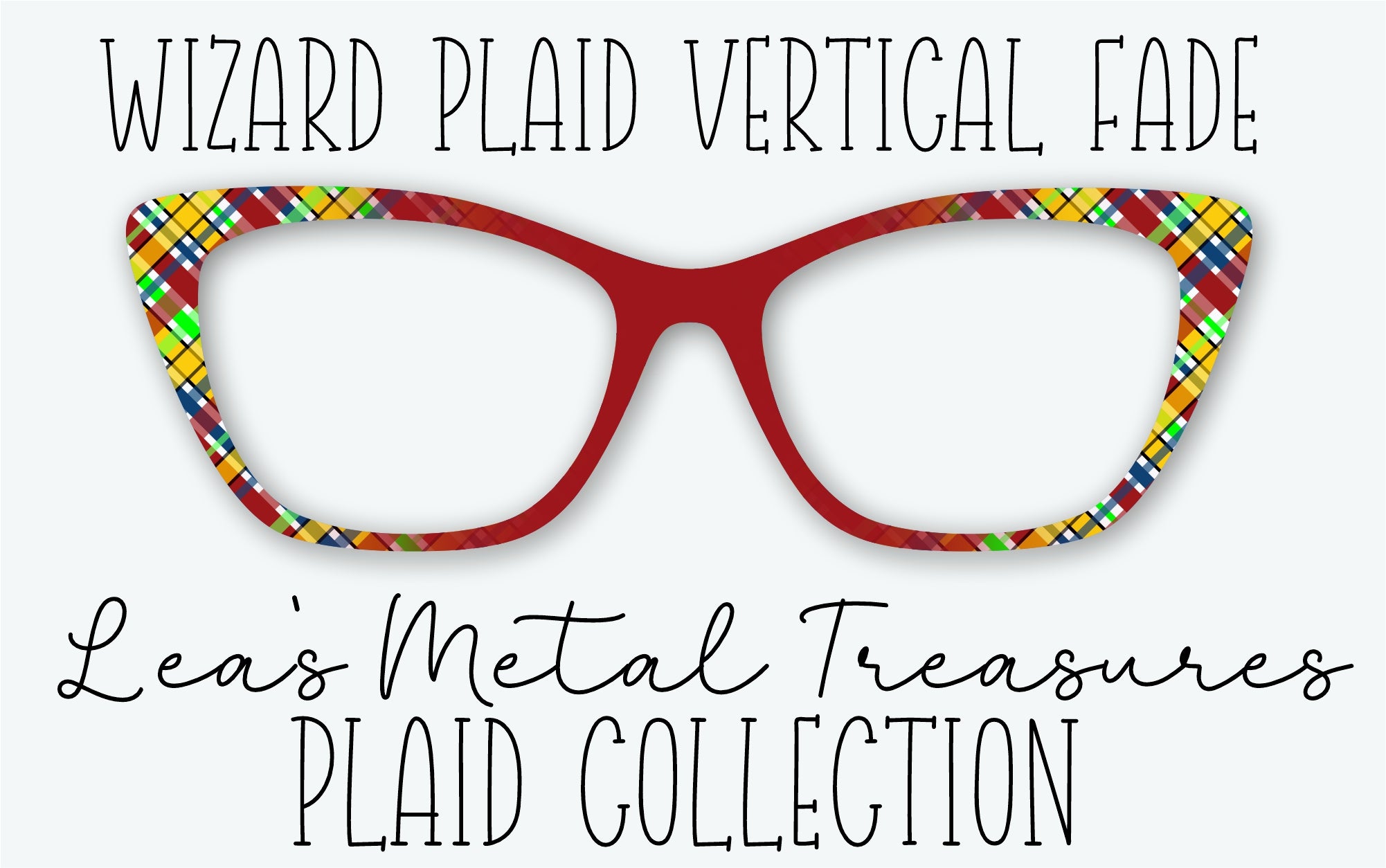 WIZARD PLAID VERTICAL FADE Eyewear Frame Toppers – Twinkle Twinkle Tees