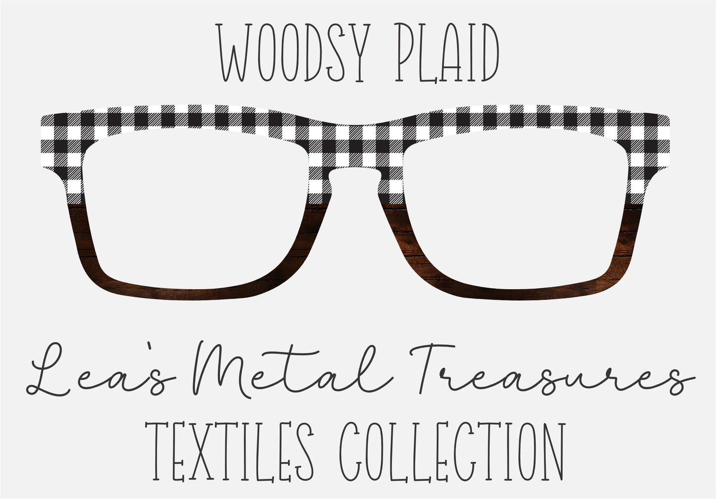 WOODSY PLAID Eyewear Frame Toppers COMES WITH MAGNETS