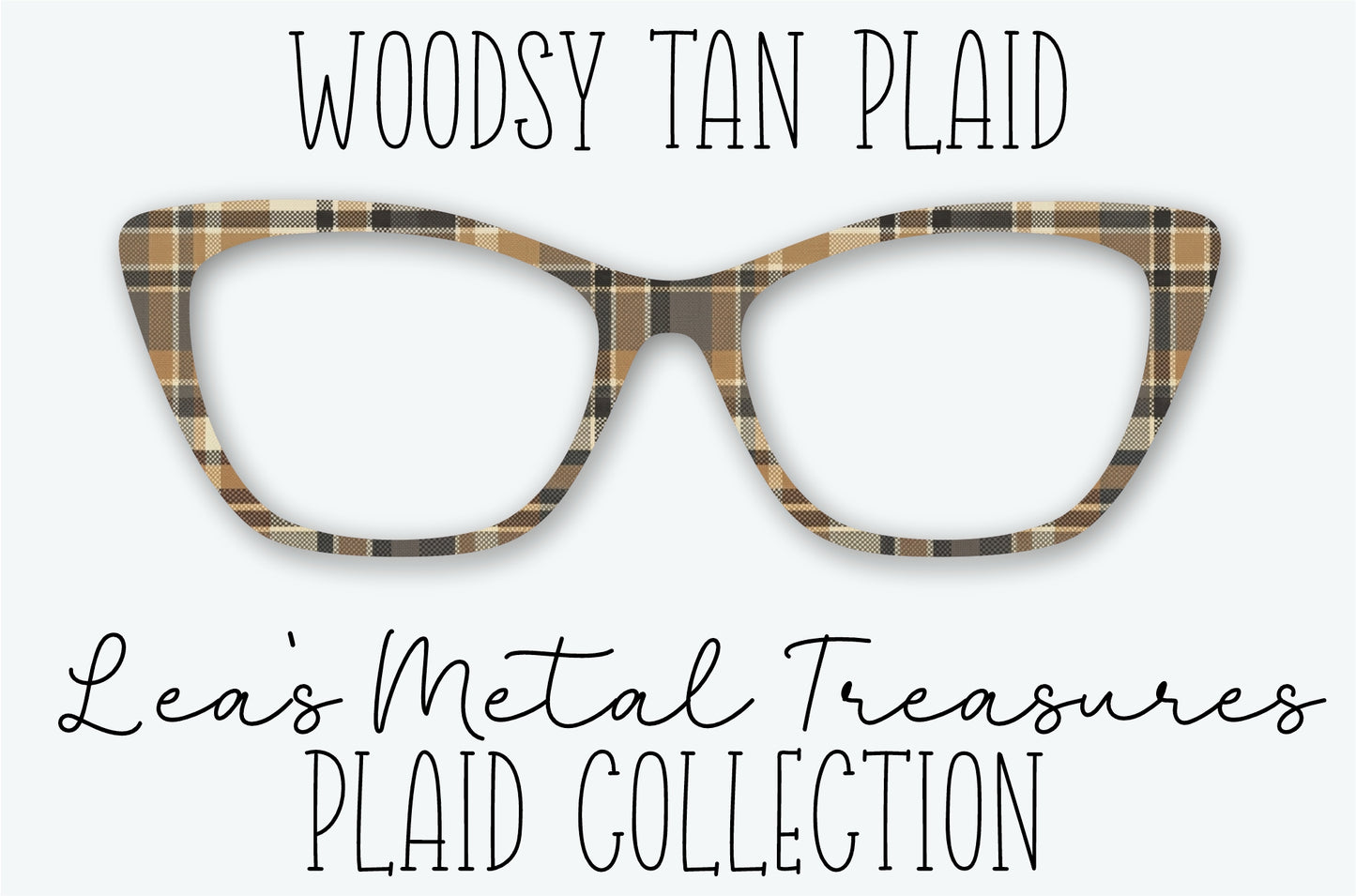 Woodsy Tan Plaid Eyewear Frame Toppers