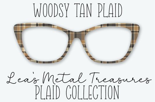 Woodsy Tan Plaid Eyewear Frame Toppers