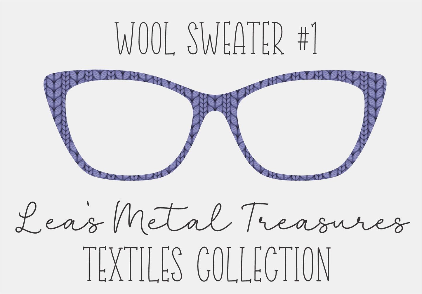 Wool Sweater #1 Eyewear Frame Toppers COMES WITH MAGNETS