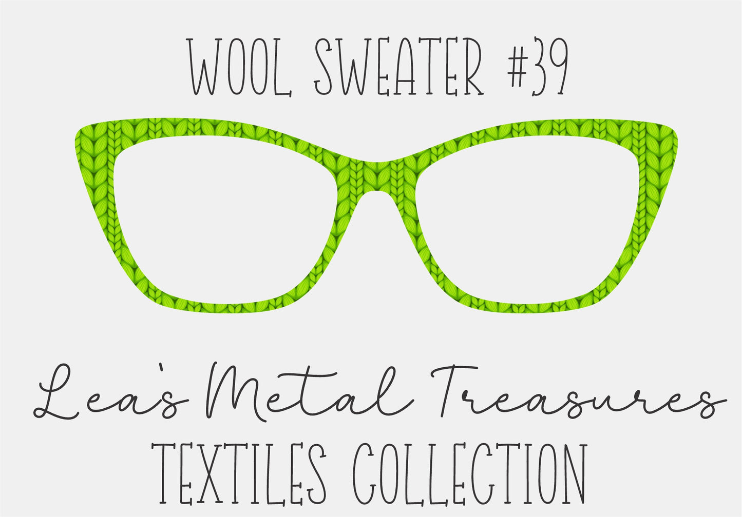 Wool Sweater #39 Eyewear Frame Toppers COMES WITH MAGNETS