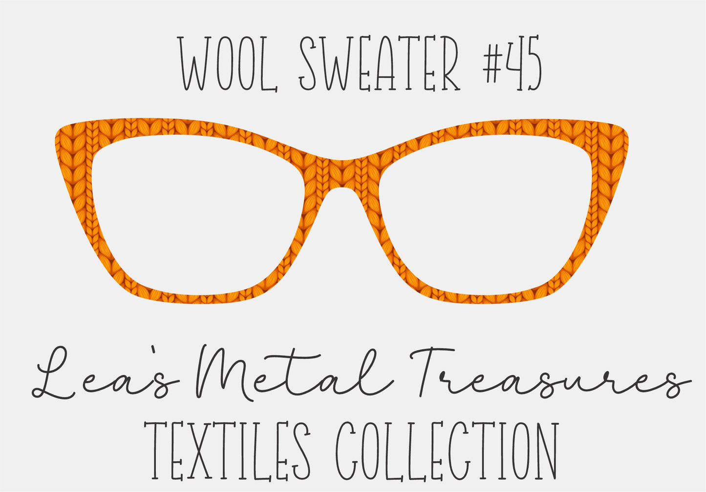 Wool Sweater #45 Eyewear Frame Toppers COMES WITH MAGNETS