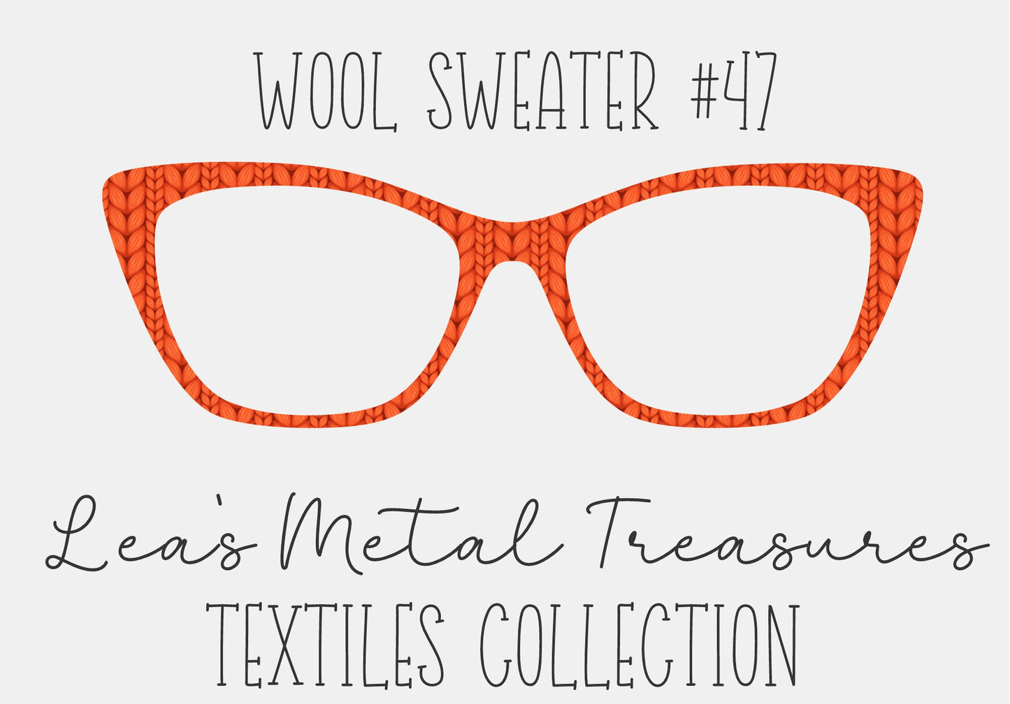 Wool Sweater #47 Eyewear Frame Toppers COMES WITH MAGNETS