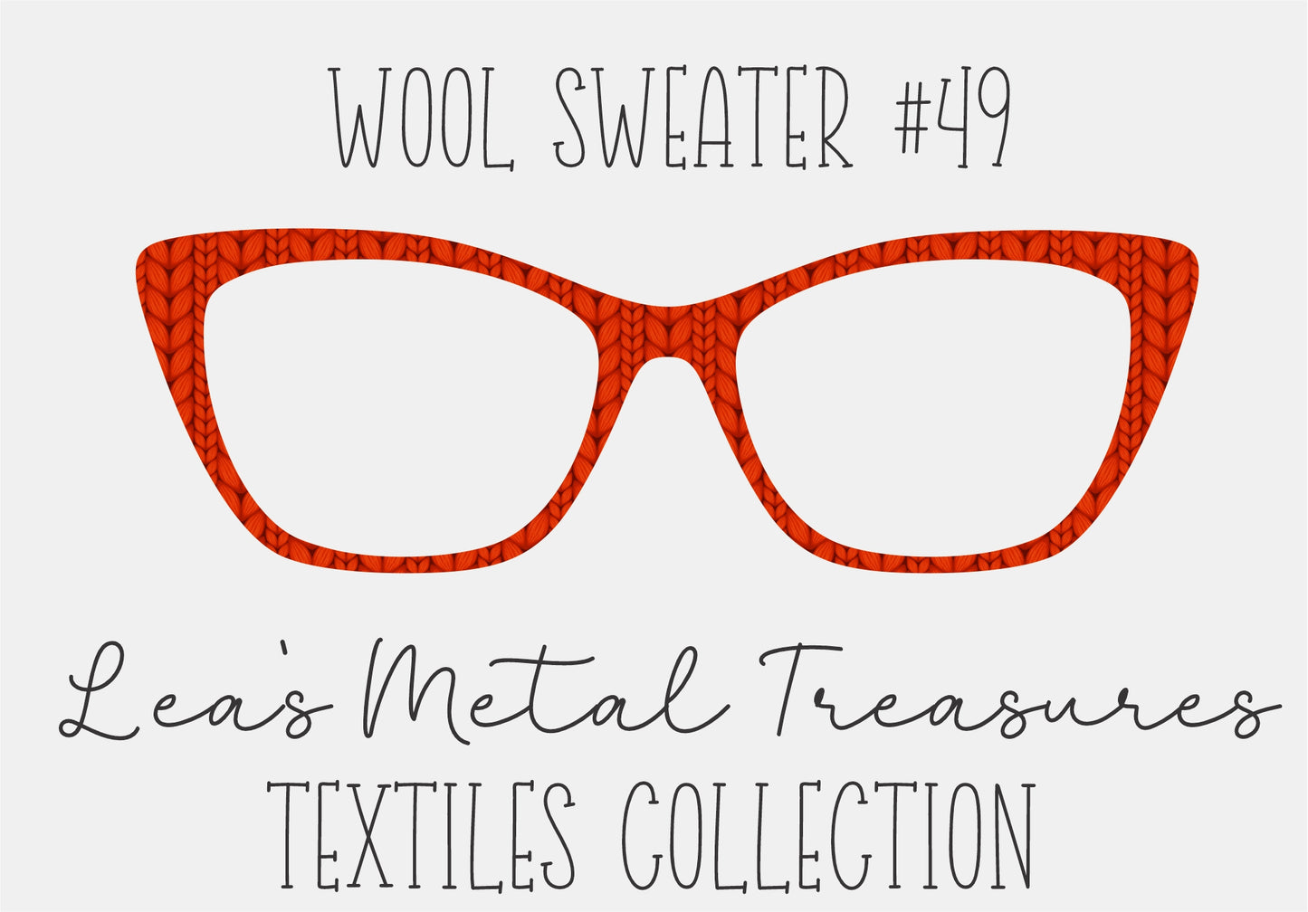 Wool Sweater #49 Eyewear Frame Toppers COMES WITH MAGNETS