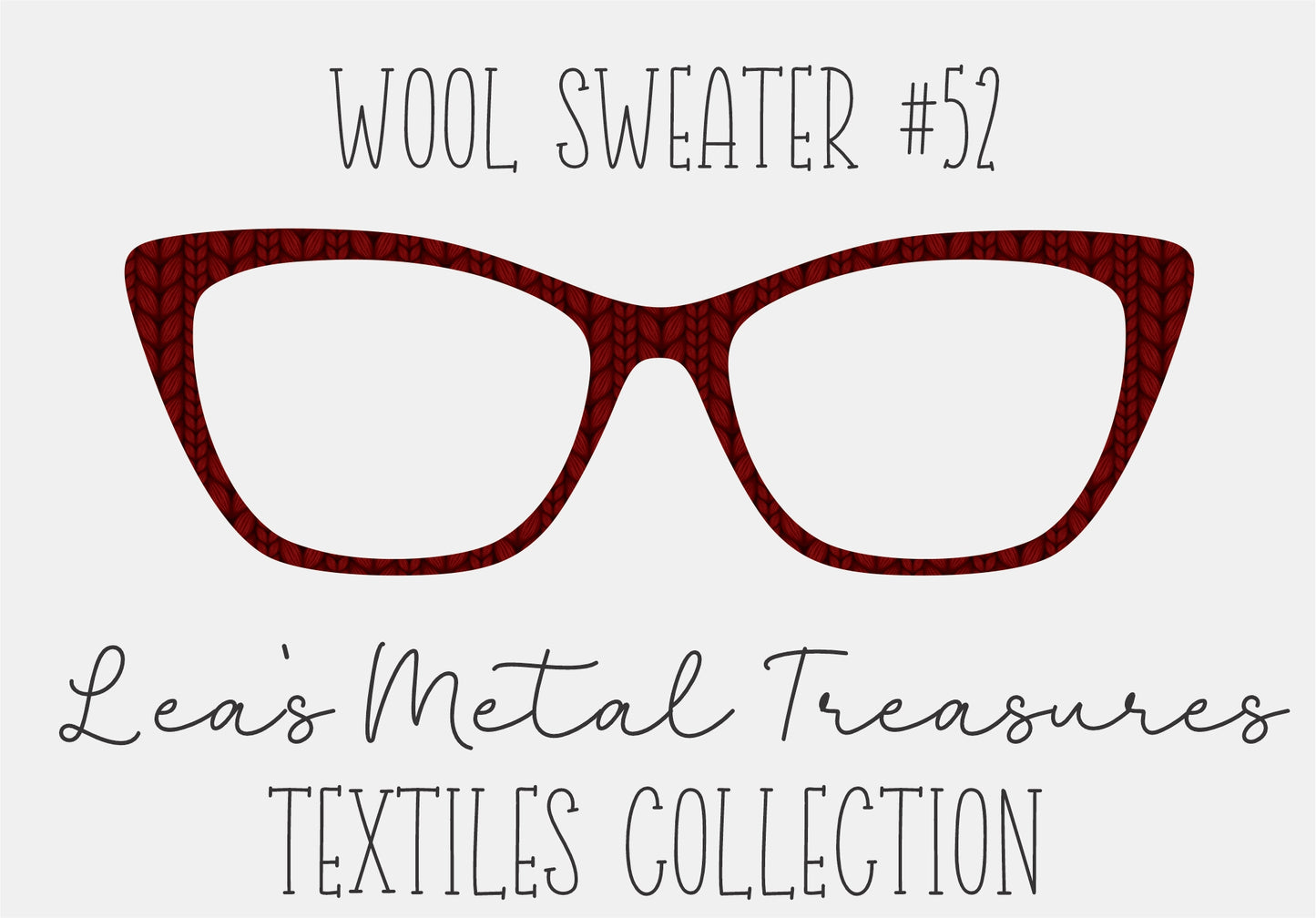 Wool Sweater #52 Eyewear Frame Toppers COMES WITH MAGNETS