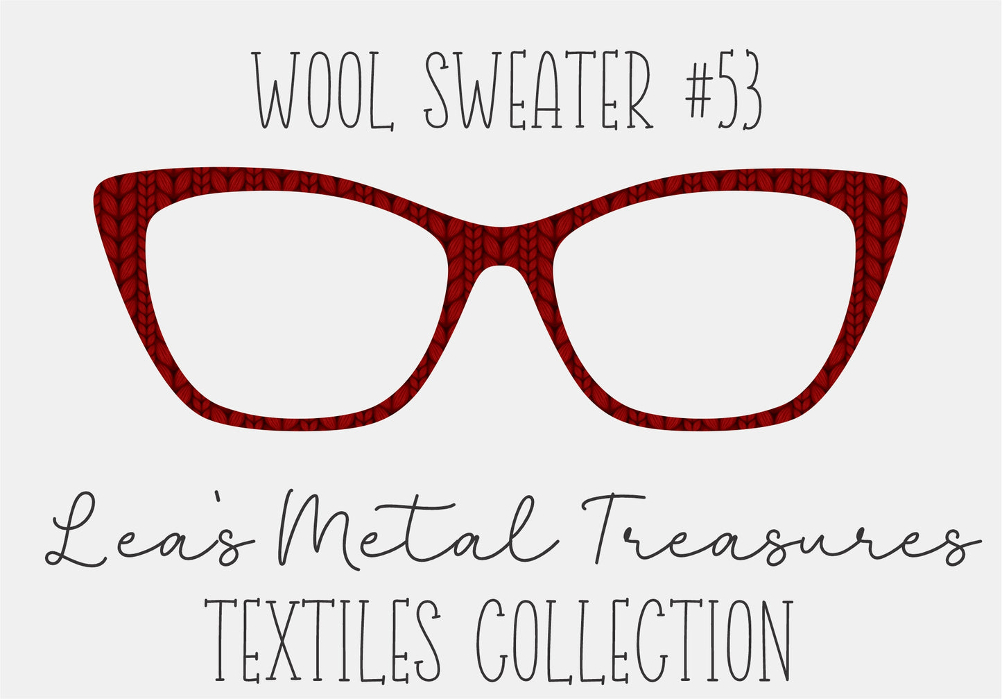 Wool Sweater #53 Eyewear Frame Toppers COMES WITH MAGNETS