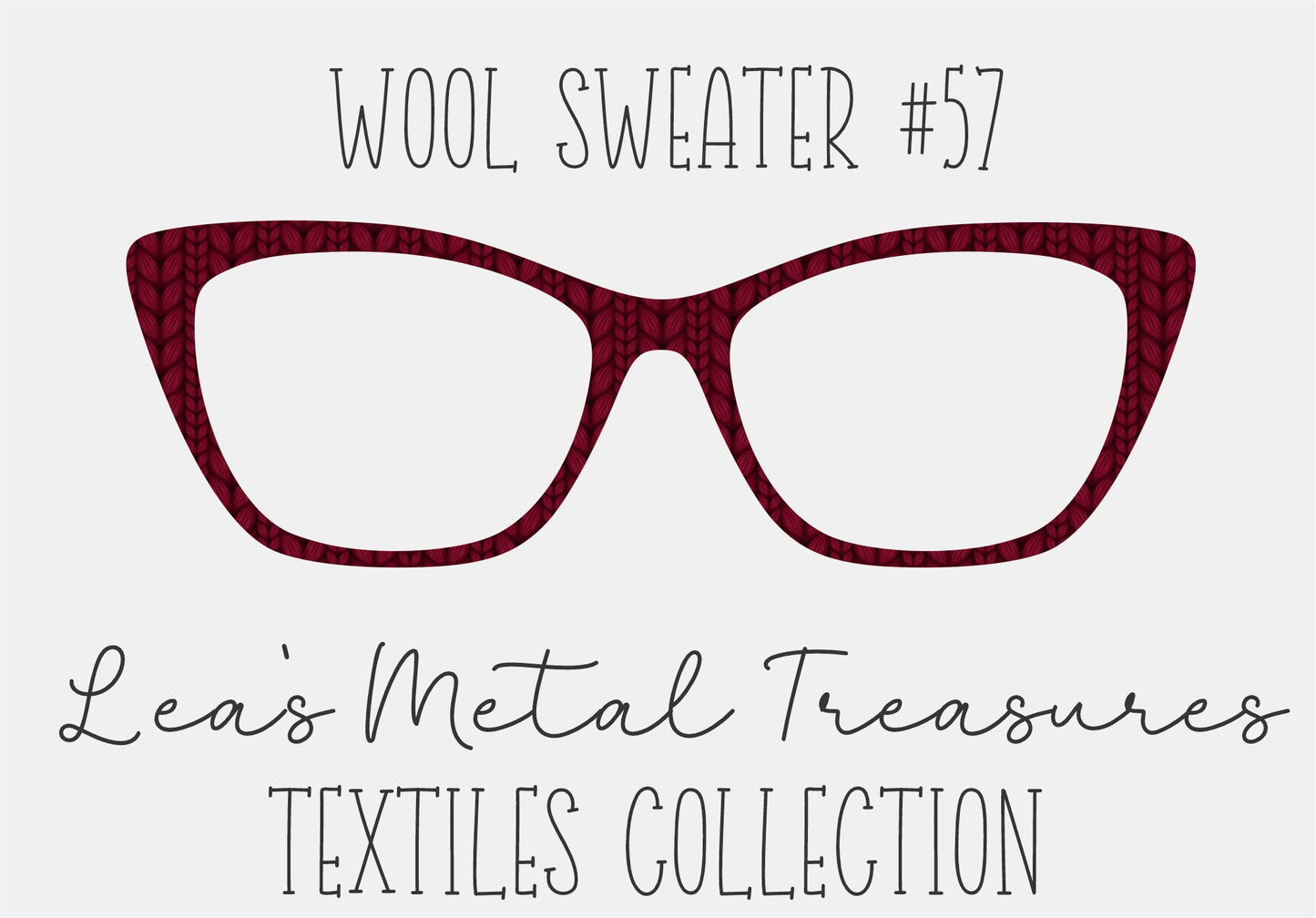 Wool Sweater #57 Eyewear Frame Toppers COMES WITH MAGNETS