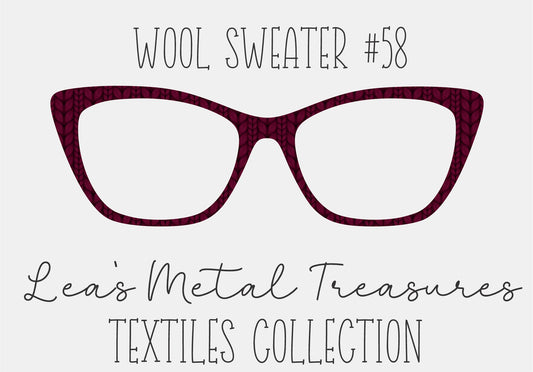 Wool Sweater #58 Eyewear Frame Toppers COMES WITH MAGNETS