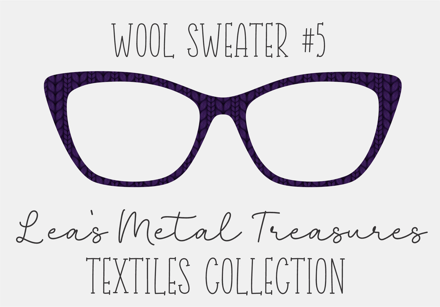 Wool Sweater #5 Eyewear Frame Toppers COMES WITH MAGNETS