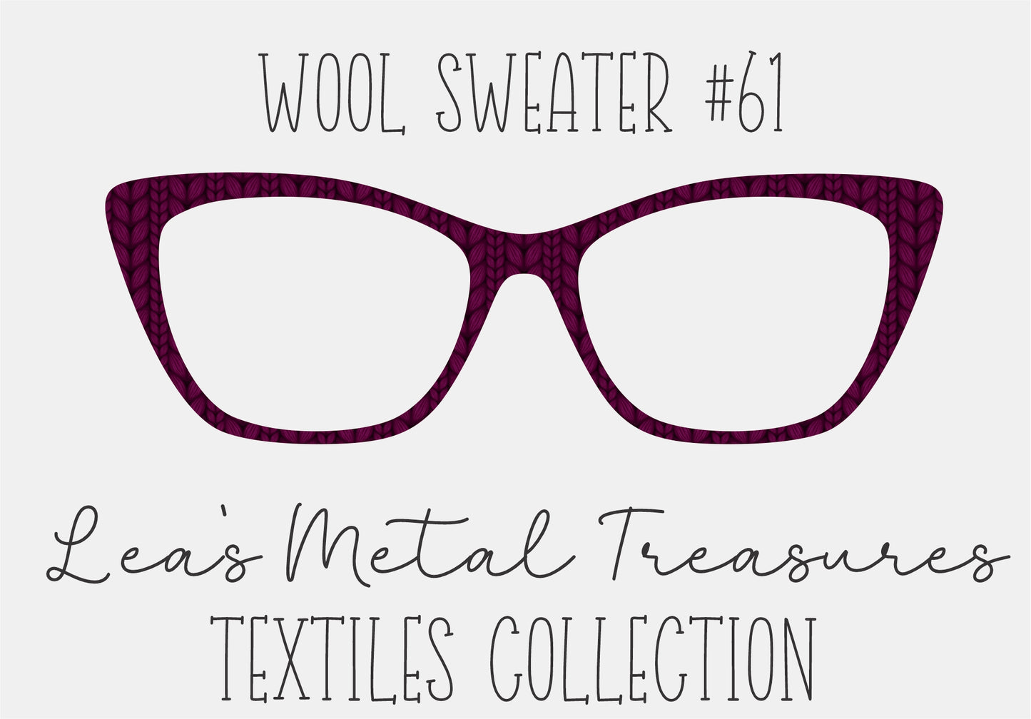 Wool Sweater #61 Eyewear Frame Toppers COMES WITH MAGNETS