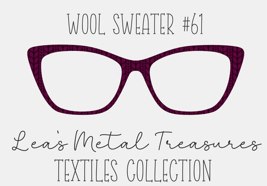 Wool Sweater #61 Eyewear Frame Toppers COMES WITH MAGNETS